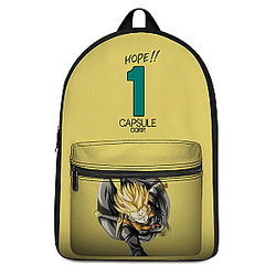 Dragon Ball Z Backpacks -  Future Trunks Xeno Capsule Corp Yellow Backpack SAI0505