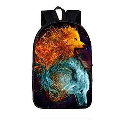 Magnificent Two Wolves Fire And Ice Wolf Power Backpack SAI0505