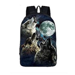 Mighty Wolfpack Howling Under The Shady Moonlight Backpack SAI0505