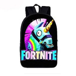 Fortnite Battle Royal Wacky Rainbow Unicorn Black Backpack SAI0505