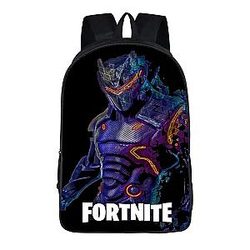 Fortnite Battle Royal Omega Glowing Neon Light Black Backpack SAI0505