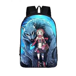 Ferocious Wolf And Red Riding Hood Fan Art Cute Backpack SAI0505