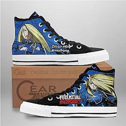 Fullmetal Alchemist Converse - Olivier Mira Armstrong High Top Shoes | Anime Converse AG0512