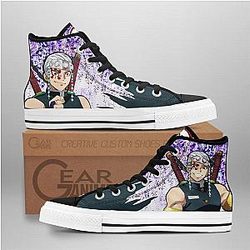 Demon Slayer Converse - Tengen Uzui High Top Shoes Wisteria | Anime Converse AG0512