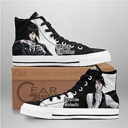 Black Butler Converse - Sebastian Michaelis High Top Shoes | Anime Converse AG0512