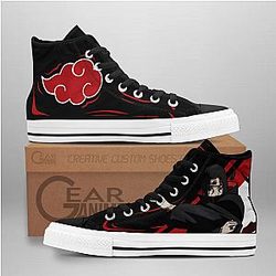 Naruto Converse - Akatsuki Itachi Jutsu High Top Shoes | Anime Converse AG0512