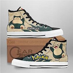 Pokemon Converse - Snorlax High Top Shoes | Anime Converse AG0512