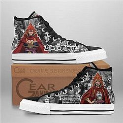 Black Clover Converse - Mereoleona Vermillion High Top Shoes | Anime Converse AG0512