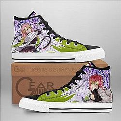 Demon Slayer Converse - Mitsuri Kanroji High Top Shoes Wisteria Mix Manga | Anime Converse AG0512