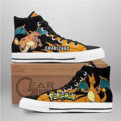 Pokemon Converse - Charizard High Top Shoes | Anime Converse AG0512