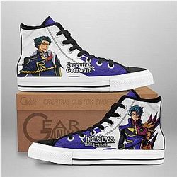 Code Geass Converse - Jeremiah Gottwald High Top Shoes | Anime Converse AG0512