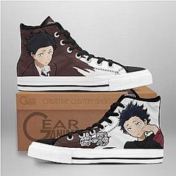 A Silent Voice Converse - Shouya Ishida High Top Shoes | Anime Converse AG0512