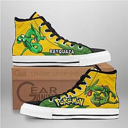 Pokemon Converse - Rayquaza High Top Shoes | Anime Converse AG0512