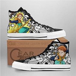 Seven Deadly Sins Converse - Grizzly's Sin of Sloth King High Top Shoes | Anime Converse AG0512