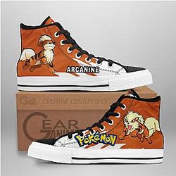 Pokemon Converse - Arcanine High Top Shoes | Anime Converse AG0512