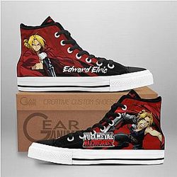 Fullmetal Alchemist Converse - Edward Elric High Top Shoes | Anime Converse AG0512