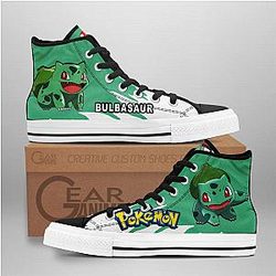 Pokemon Converse - Bulbasaur High Top Shoes | Anime Converse AG0512
