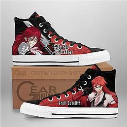 Black Butler Converse - Grell Sutcliff High Top Shoes | Anime Converse AG0512
