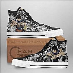 Black Clover Converse - Yuno High Top Shoes | Anime Converse AG0512