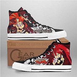 Gurren Lagann Converse - Littner Yoko High Top Shoes Tengen Toppa | Anime Converse AG0512