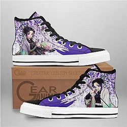 Demon Slayer Converse - Shinobu Kocho High Top Shoes Wisteria Mix Manga | Anime Converse AG0512