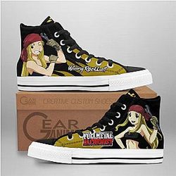 Fullmetal Alchemist Converse - Winry Rockbell High Top Shoes | Anime Converse AG0512
