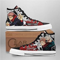 Jujutsu Kaisen Converse - Yuuji Itadori High Top Shoes | Anime Converse AG0512