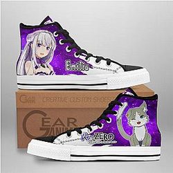Re:Zero Converse - Emilia High Top Shoes | Anime Converse AG0512