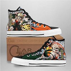 My Hero Academia Converse - Katsuki Bakugo High Top Shoes | Anime Converse AG0512