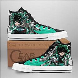 My Hero Academia Converse - Izuku Midoriya High Top Shoes | Anime Converse AG0512