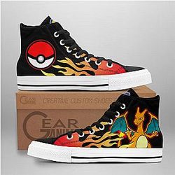 Pokemon Converse - Charizard High Top Shoes Flame Mix Manga | Anime Converse AG0512