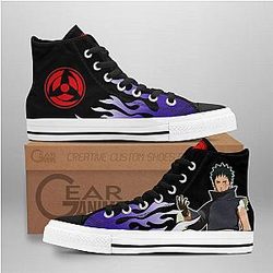 Naruto Converse - Obito Uchiha High Top Shoes NRT Flame Mix Manga | Anime Converse AG0512