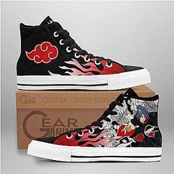 Naruto Converse - Konan High Top Shoes Akatsuki Flame Mix Manga | Anime Converse AG0512