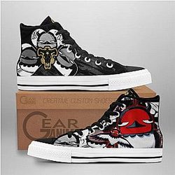 Black Clover Converse - Black Bull Nero High Top Shoes | Anime Converse AG0512