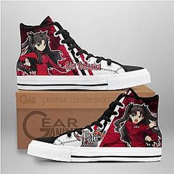 Fate Stay Night Converse - Rin Tohsaka High Top Shoes | Anime Converse AG0512