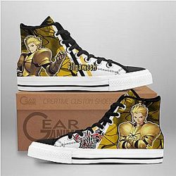 Fate Stay Night Converse - Gilgamesh High Top Shoes | Anime Converse AG0512