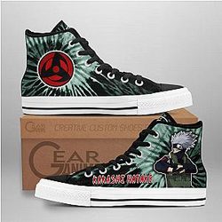 Naruto Converse - Kakashi Hatake High Top Shoes NRT Tie Dye Mix Manga | Anime Converse AG0512