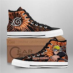 Naruto Converse - Nrt Uzumaki High Top Shoes Tie Dye Mix Manga | Anime Converse AG0512