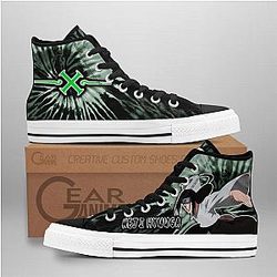 Naruto Converse - Neji Hyuuga High Top Shoes NRT Tie Dye Mix Manga | Anime Converse AG0512