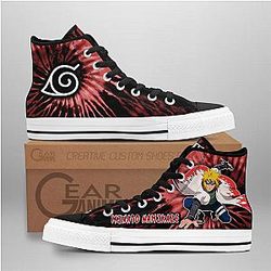 Naruto Converse - Minato Namikaze High Top Shoes Tie Dye Mix Manga | Anime Converse AG0512