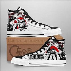 One Piece Converse - Edward Newgate High Top Shoes | Anime Converse AG0512