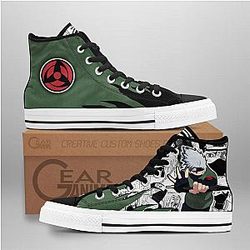 Naruto Converse - Kakashi Hatake High Top Shoes Mix Manga | Anime Converse AG0512