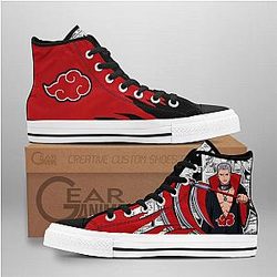 Naruto Converse - Hidan High Top Shoes Akatsuki Mix Manga | Anime Converse AG0512