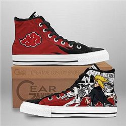 Naruto Converse - Deidara High Top Shoes Akatsuki Mix Manga | Anime Converse AG0512