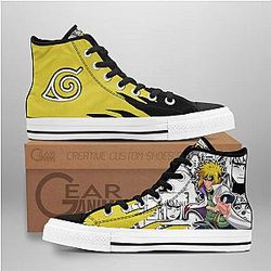 Naruto Converse - Minato Namikaze High Top Shoes Mix Manga | Anime Converse AG0512
