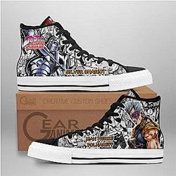 Jojo's Birraze Adventure Converse - Jean Pierre Polnareff High Top Shoes | Anime Converse AG0512