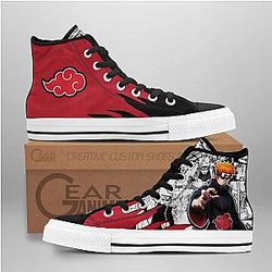 Naruto Converse - Pain High Top Shoes Akatsuki Mix Manga | Anime Converse AG0512