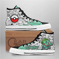 Pokemon Converse - Bulbasaur High Top Shoes Mix Manga | Anime Converse AG0512