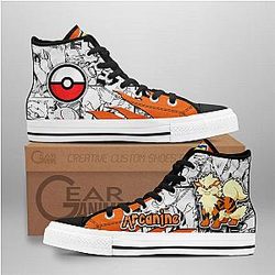 Pokemon Converse - Arcanine High Top Shoes Mix Manga | Anime Converse AG0512