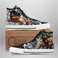 Attack On Titan Converse - Attack Titan High Top Shoes | Anime Converse AG0512